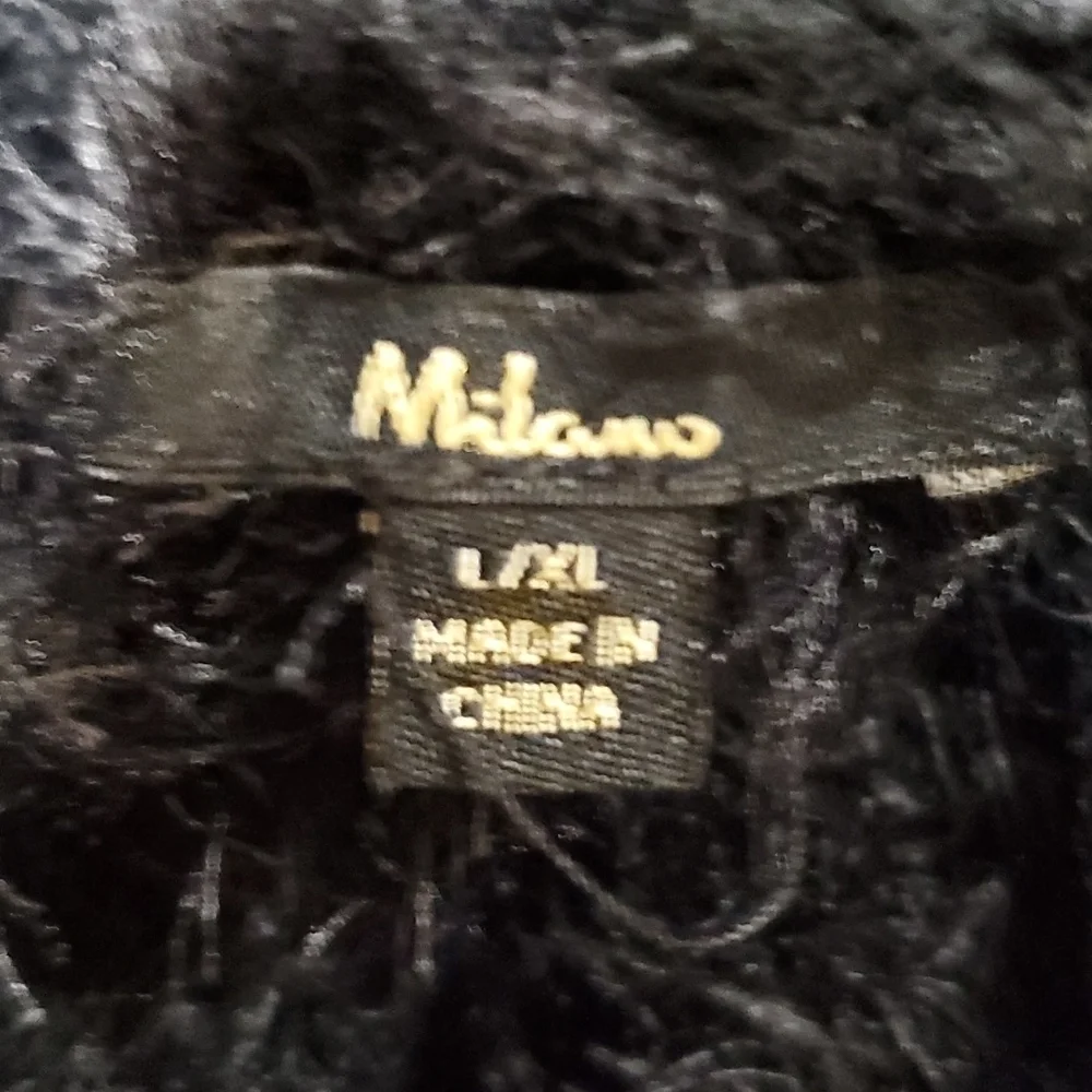 Milano wool blend eyelash fringe open front waterfall cardigan SHARP